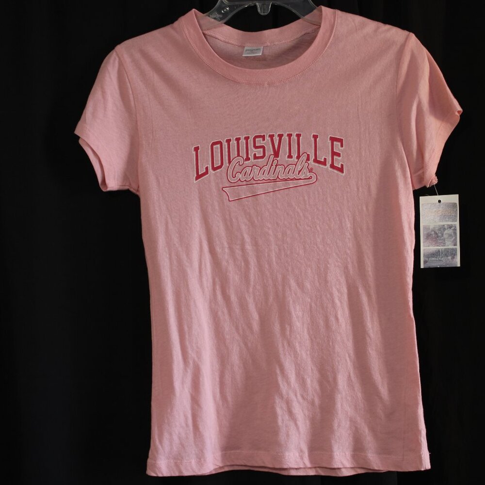 Louisville Cardinals Ladies Girls Pink T-Shirt – X Large NEW